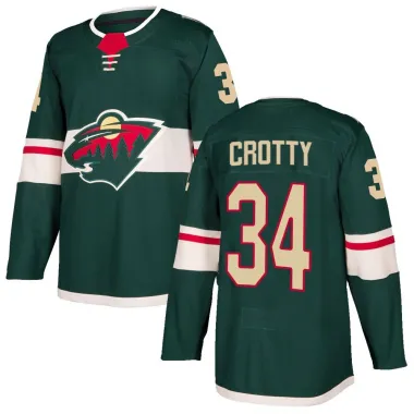 Green Men's Cameron Crotty Authentic Minnesota Wild Home Jersey