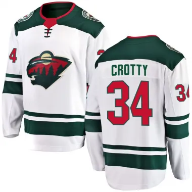 White Men's Cameron Crotty Breakaway Minnesota Wild Away Jersey